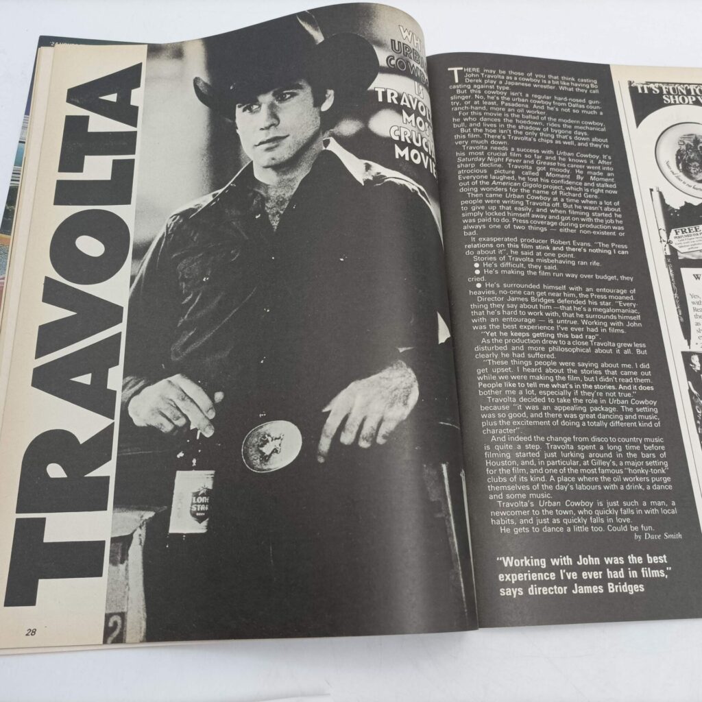 Photoplay Film & TV Scene Magazine August 1980 [Ex] Clint Eastwood Bronco Billy | Travolta | Image 3