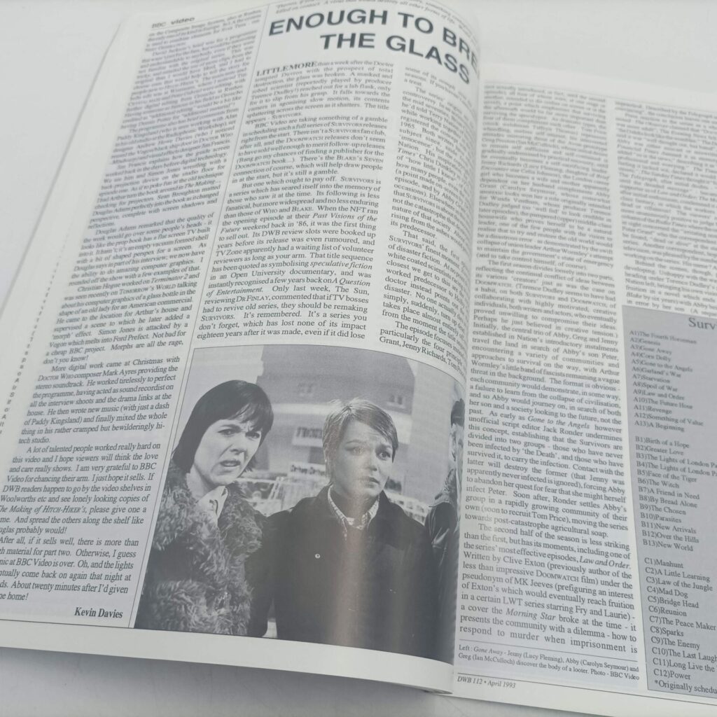 DWB Magazine #112 April, 1993 [G+] Doctor Who Bulletin | Babylon 5 Review | Image 4
