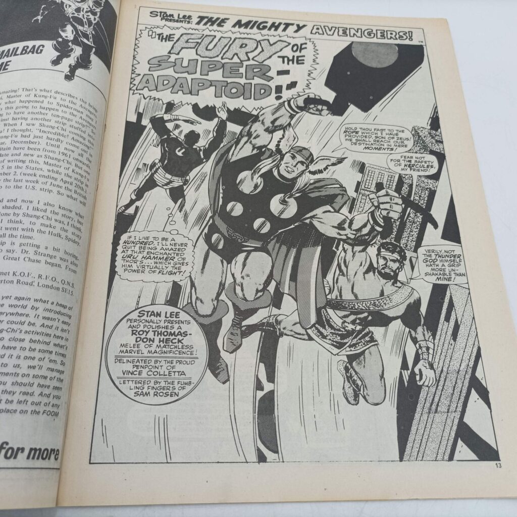 Marvel UK The Avengers Comic #56 Oct. 12th 1974 [VG+] Super-Adaptoid | Dr Strange | Image 3