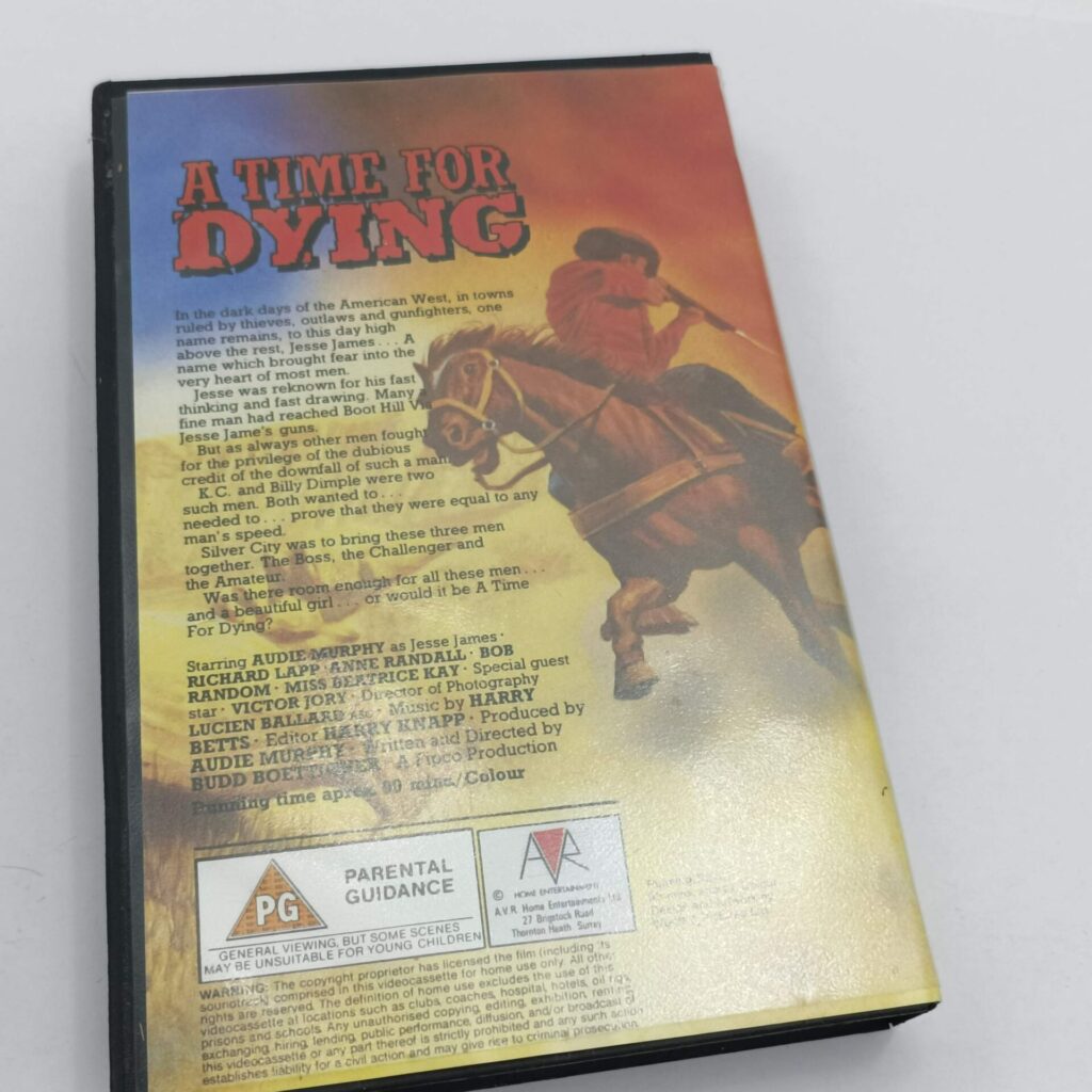 A Time For Dying (1969) VHS Video [Ex] AVR Home Entertainment | Jesse James | Image 4