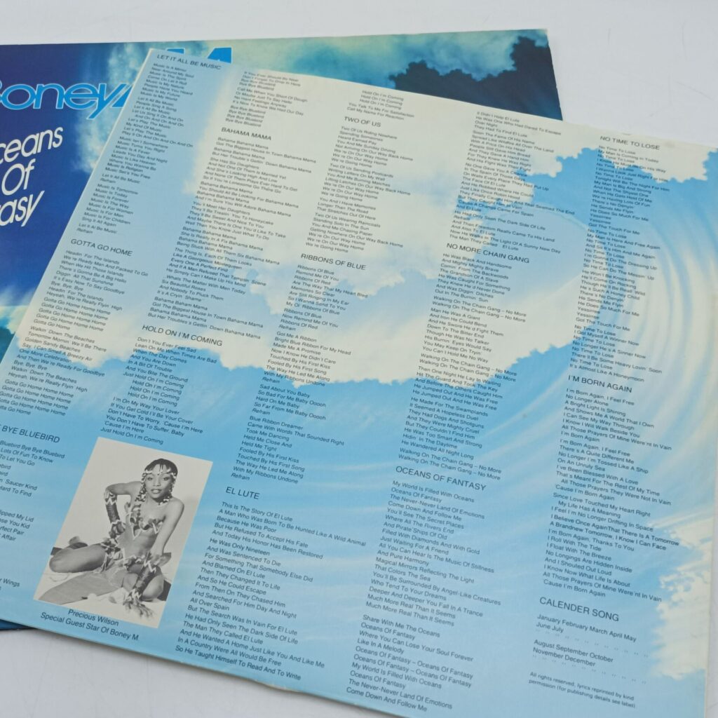 Boney M - Oceans of Fantasy LP (1979) Fold Out Poster [Ex] Atlantic 50610 | Image 5
