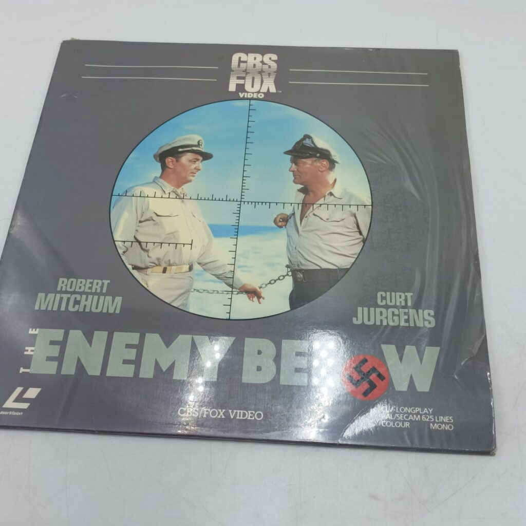 The Enemy Below (1983) Pre-Cert Laserdisc [G+] CBS Fox Video | Robert Mitchum | Image 1