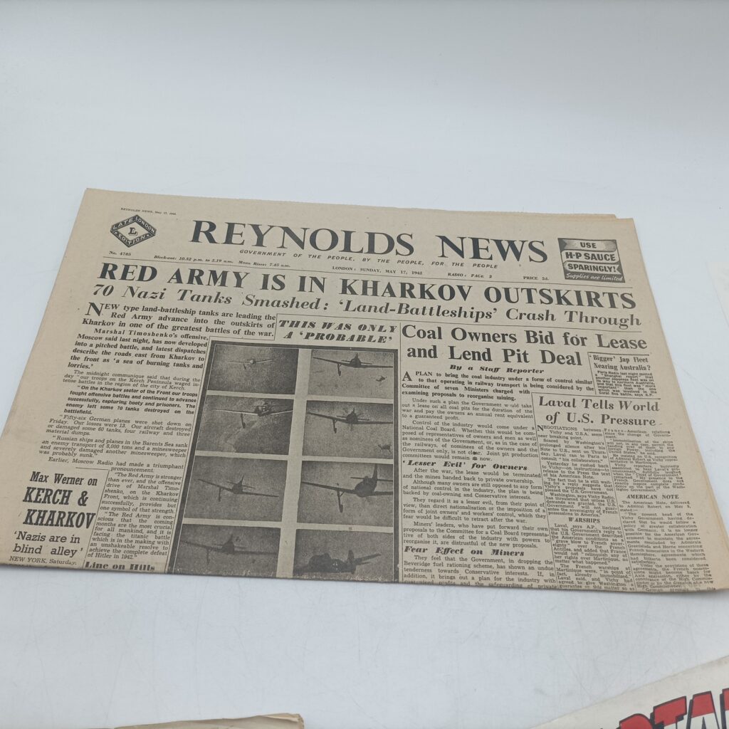 'Reynolds News' Vintage Newspaper May 17th 1945 [G+] Red Army in Kharkov Outskirts | Image 1