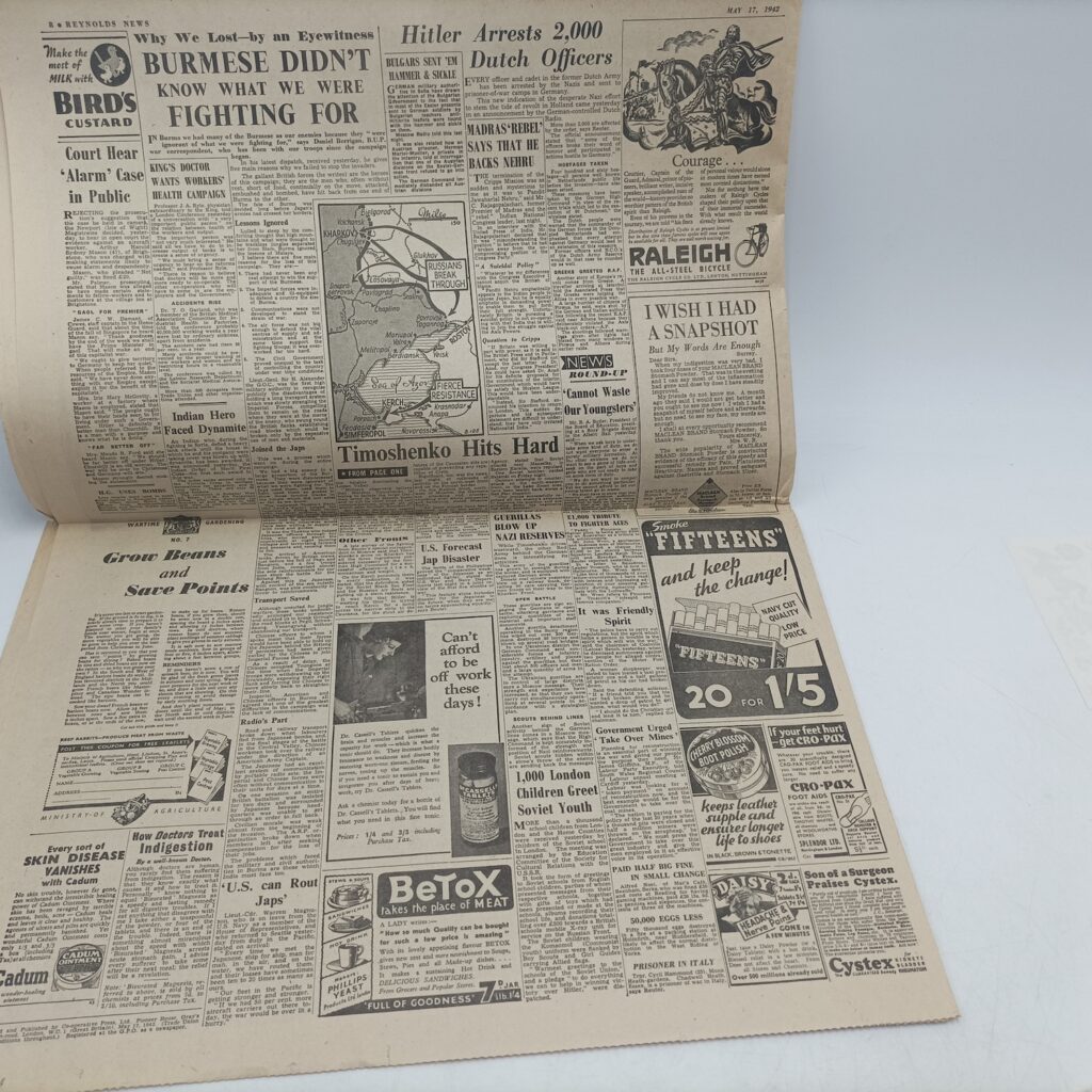 'Reynolds News' Vintage Newspaper May 17th 1945 [G+] Red Army in Kharkov Outskirts | Image 2
