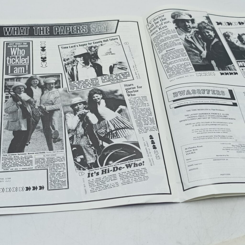 Doctor Who Fanzine CELESTIAL TOYROOM August 1987 [G+] Sylvester McCoy Era | Image 4