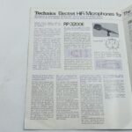 Vintage 1980's Technics Electret HiFi Microphones Sales Pamphlet [G] RP-3200E | Worn | Image 3