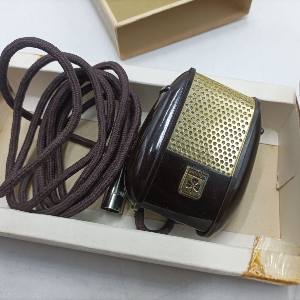 1950's Vintage Boxed Grundig GDMIII Microphone & Stand [g+] 3 Pin Brown Bakelite | Image 5