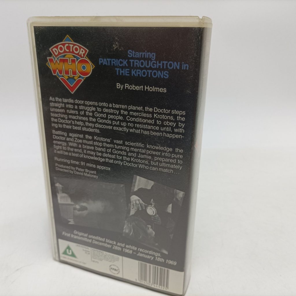 Doctor Who The Krotons VHS Video (1991) BBC Video | Patrick Troughton [vg+] | Image 2