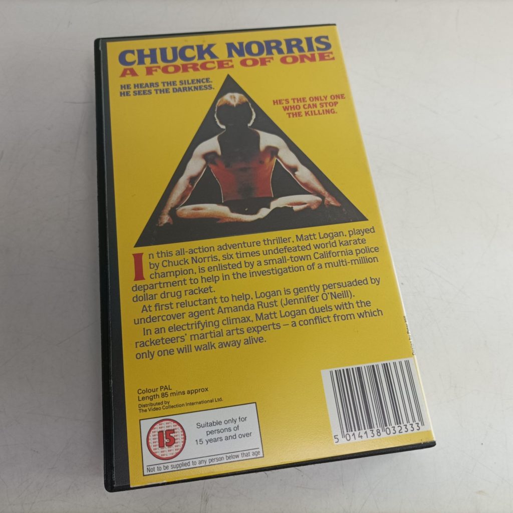 Chuck Norris in A Force of One (1979) VHS Video [G+] Jennifer O'Neill | Image 3