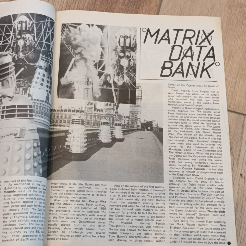 Doctor Who Monthly #56 September, 1981 William Hartnell Tribute [vg+] Dennis Spooner | Image 3
