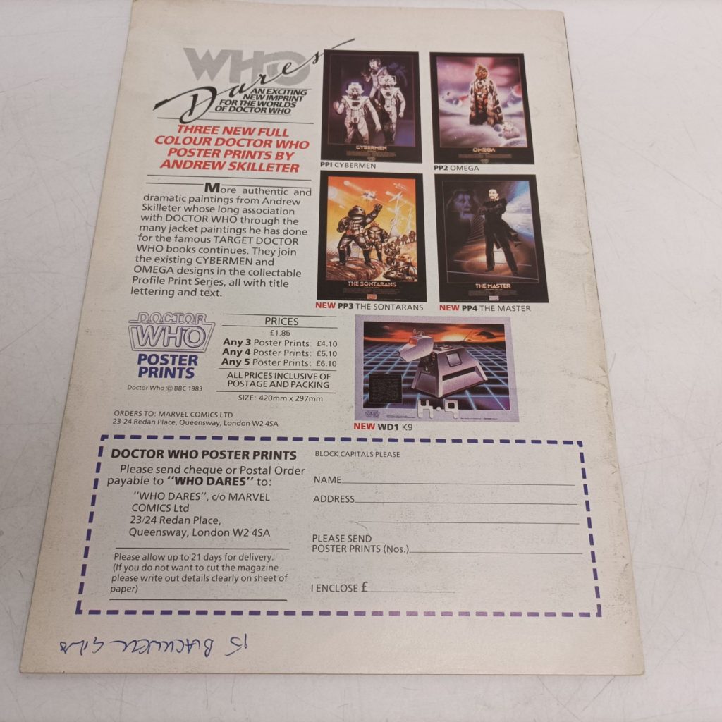 Doctor Who Magazine Summer Special (1984) Merchandise Special [G+] Marvel Comics | Image 2