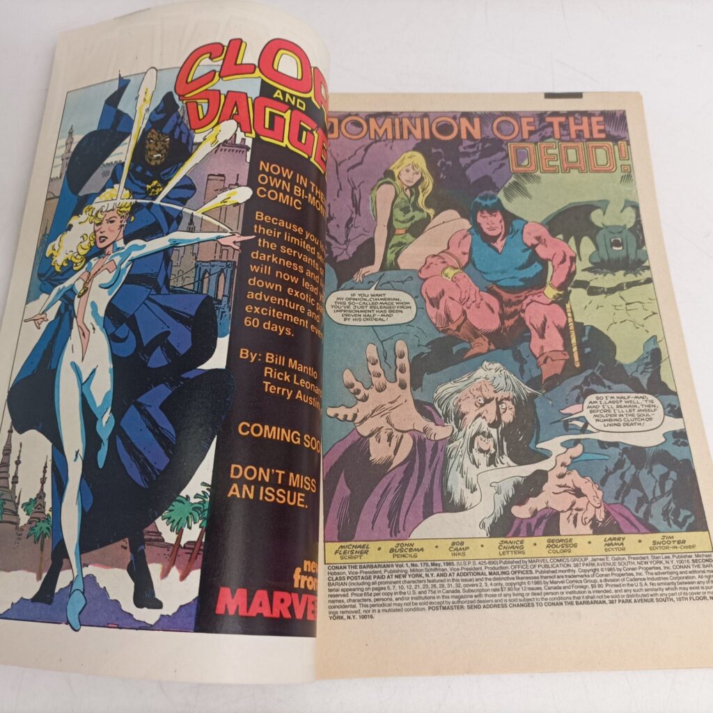Marvel US 'Conan the Barbarian' Comic #170 May 1985 [G] Dominion of the Dead | Image 2