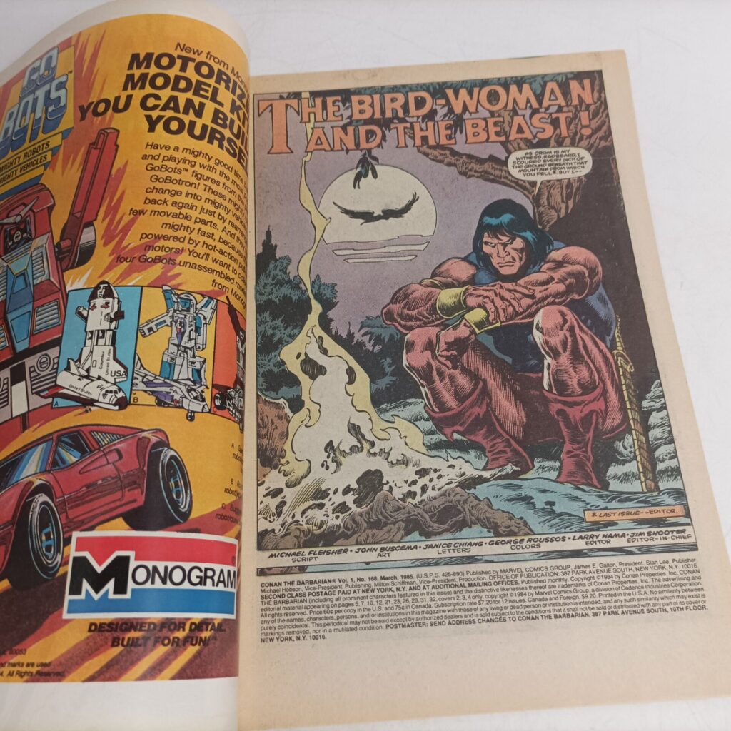 Conan the Barbarian Comic #168 March 1985 [G] Bird-Woman and the Beast | Marvel US | Image 2