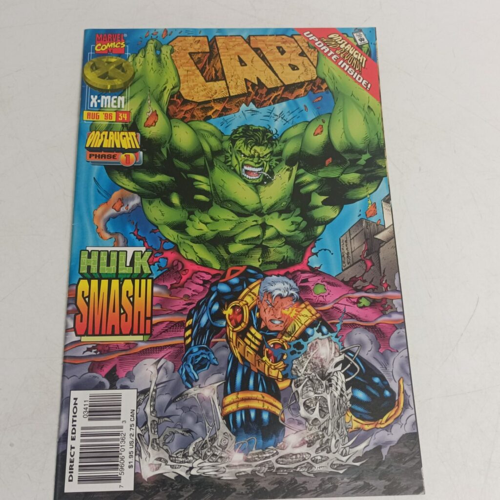 Cable Comic #34 August, 1996 [Ex] US Marvel | Onslaught Phase 1 Hulk | Image 1