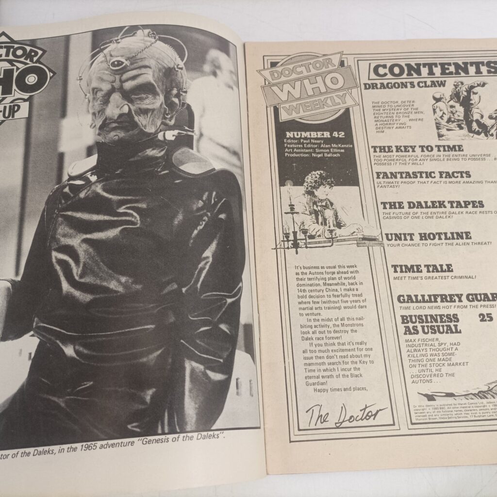 Doctor Who Weekly Comic #42 July 31st 1980 Marvel UK [G+] The Dalek Tapes | Image 2