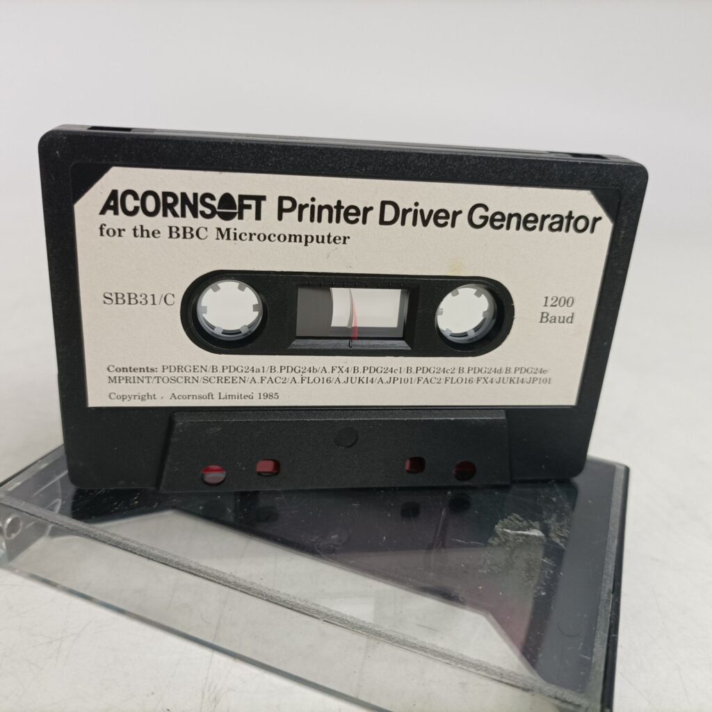 BBC B Microcomputer: Printer Driver Generator (1985) Acornsoft [G+] Cassette | Image 2
