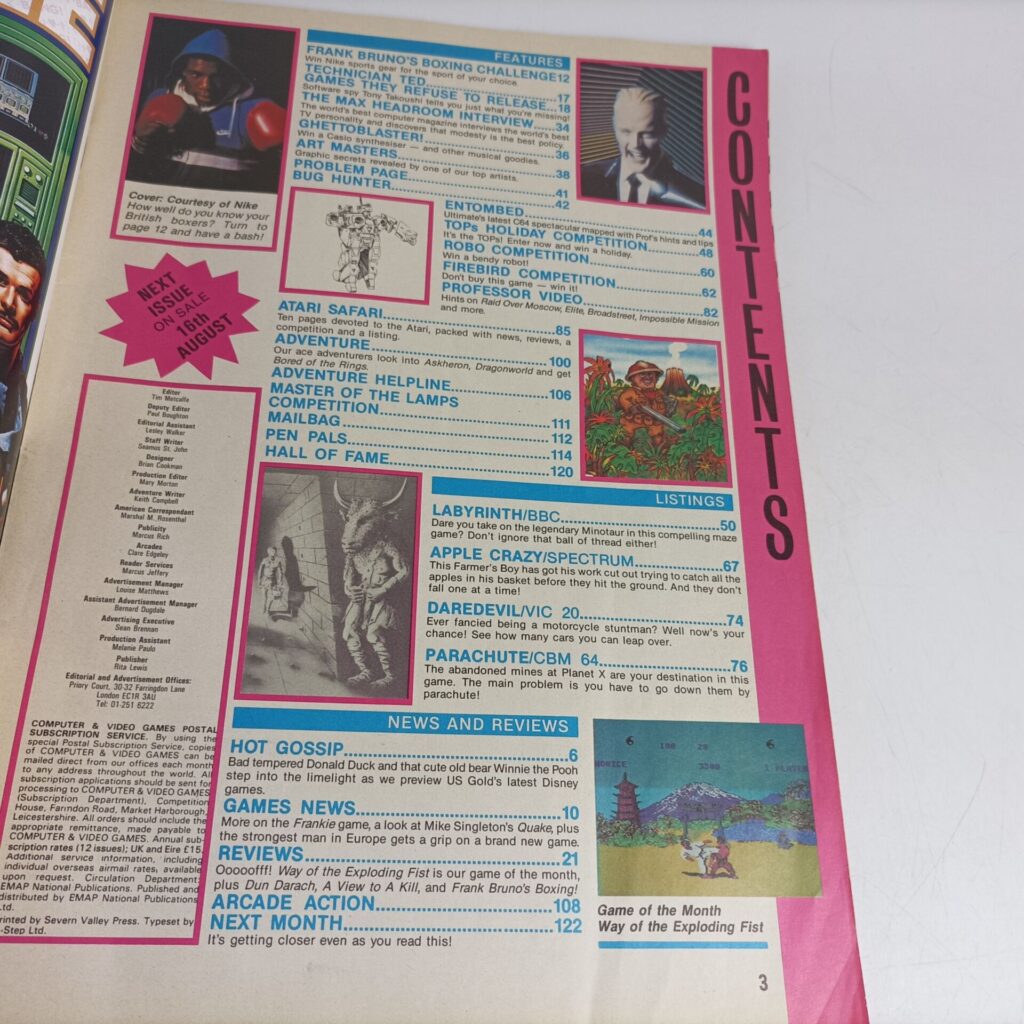 Vintage C&VG Computer & Video Games Magazine August, 1985 [G] Atari Safari | Image 4