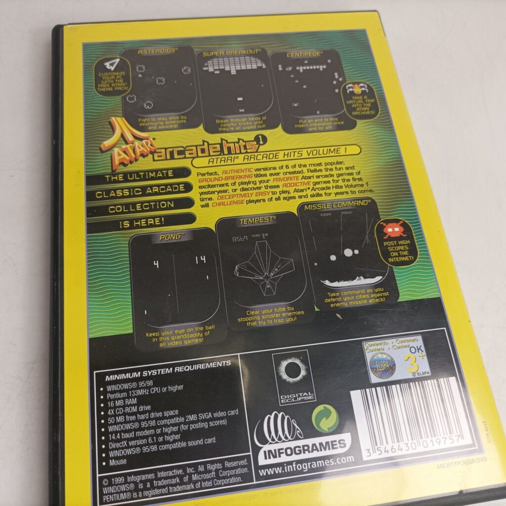 Atari Arcade Hits The Ultimate Collection (1999) Infogames [G+] PC CD-ROM | Image 3