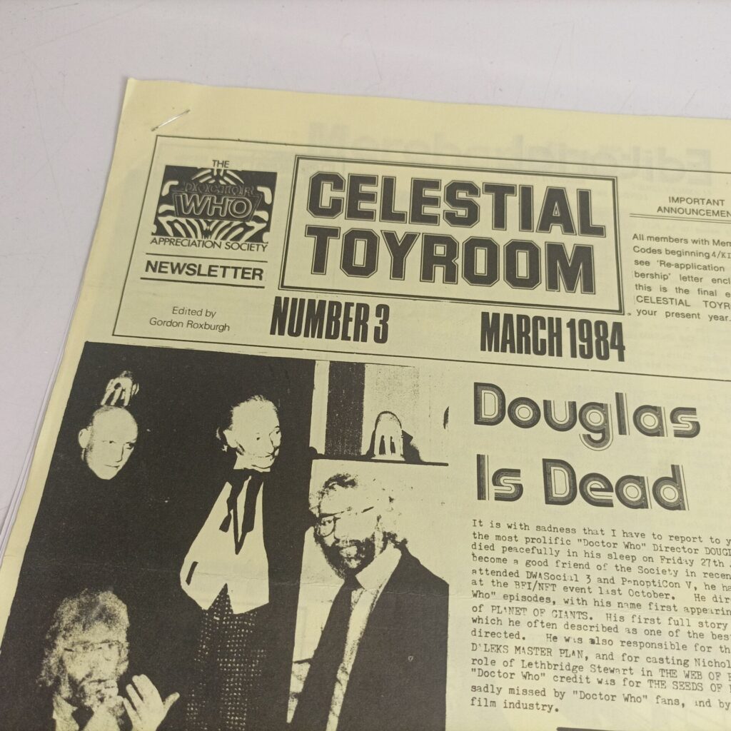Doctor Who Celestial Toyroom Newsletter DWAS #3 March 1984 [G+] Douglas Camfield | Image 2
