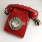 Vintage 1970s BT GPO 8746G Red Rotary Dial Table Telephone (1971) Untested | Image 1