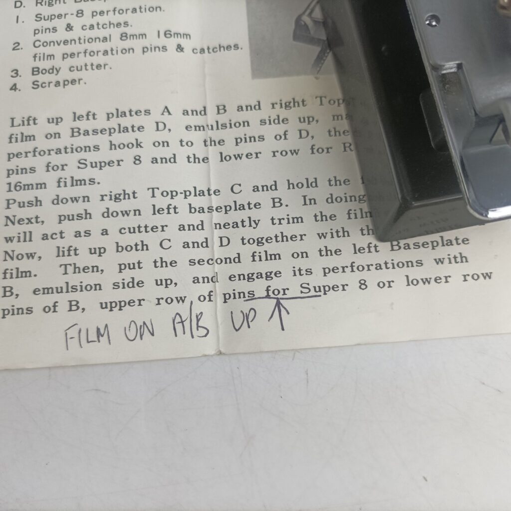 Vintage Boxed Rank Aldis 3 Way Film Splicer Super8, 8mm & 16mm Cine Film [G+] Instructions | Image 6