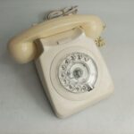 Vintage 1970s BT GPO 746F Cream Rotary Dial Telephone (1971) Untested | Poor Case | Image 1