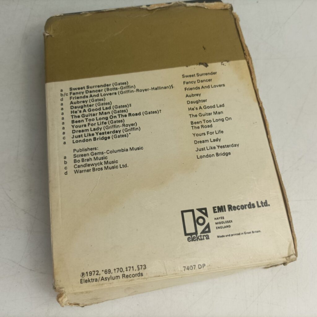 Best of Bread Volume 2 (1972) 8 Track Cartridge Tape [G] EMI Records Ltd. | Image 2