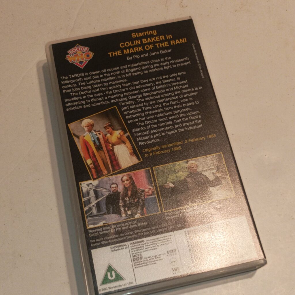 Doctor Who Mark of the Rani VHS Video BBC (1995) Factory Sealed Tape | Image 4
