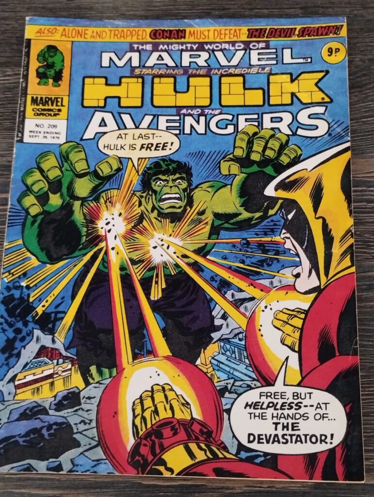 Mighty World of Marvel Comic #209 Incredible Hulk & The Avengers [Ex] Sept 29th 1976 | Image 1