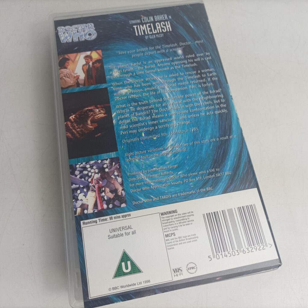 Doctor Who Timelash VHS Video (Sealed Tape) BBC Video VHS | Colin Baker & Paul Darrow | Image 2