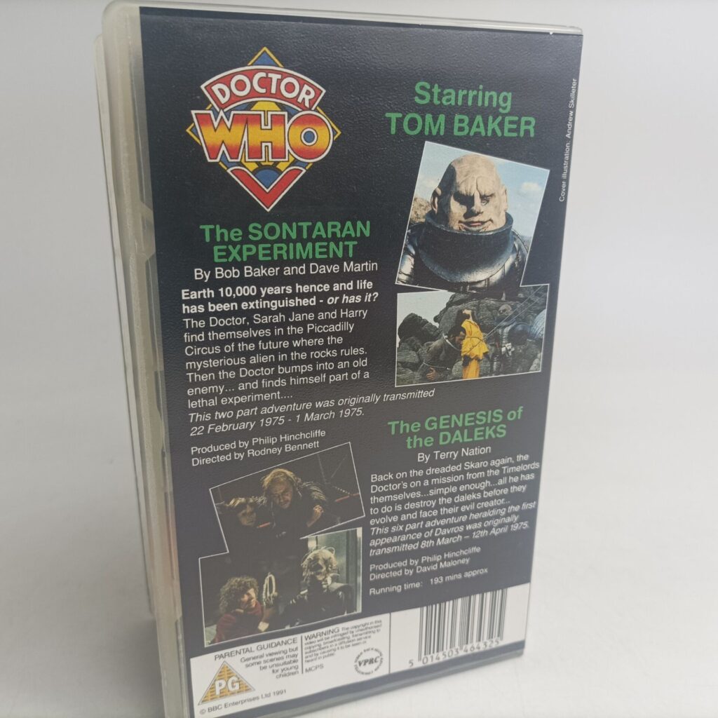 Doctor Who Genesis of the Daleks / The Sontaran Experiment (Double Feature BBC Video) VHS | Tom Baker | Image 3
